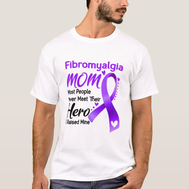 Fibromyalgia Awareness Month Ribbon Gifts T-Shirt (Front)