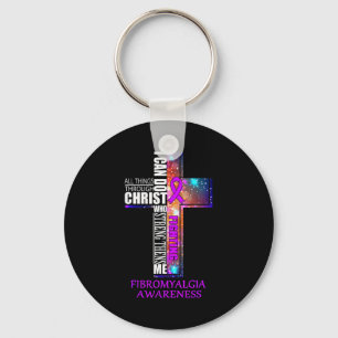 Fibromyalgia Awareness Shirt - Christmas Gift Shir Keychain