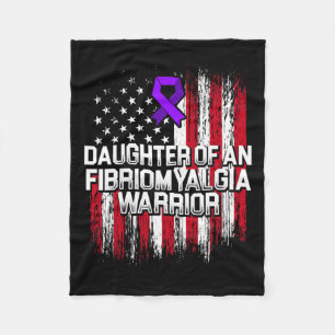 Fibromyalgia Awareness Survivor Daughter Warrior 3 Fleece Blanket