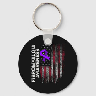 Fibromyalgia Awareness Survivor Proud Warrior 11 Keychain