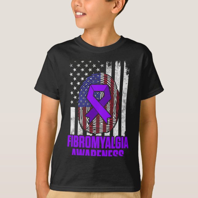 Fibromyalgia Awareness Survivor Proud Warrior 12  T-Shirt (Front)