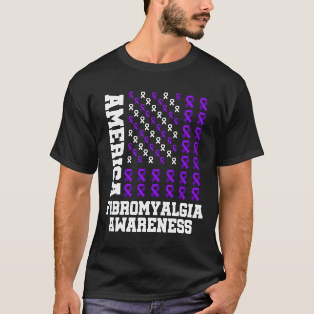 Fibromyalgia Awareness Survivor Proud Warrior 6 T-Shirt (Front)