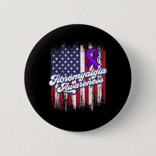 Fibromyalgia Awareness Survivor Proud Warrior 7 2 Inch Round Button