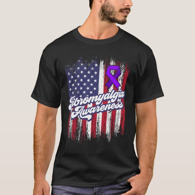 Fibromyalgia Awareness Survivor Proud Warrior 7 T-Shirt (Front)