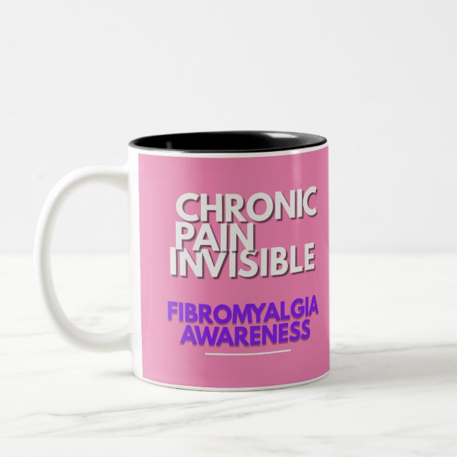 Fibromyalgia Awareness Two-Tone Coffee Mug (Left)