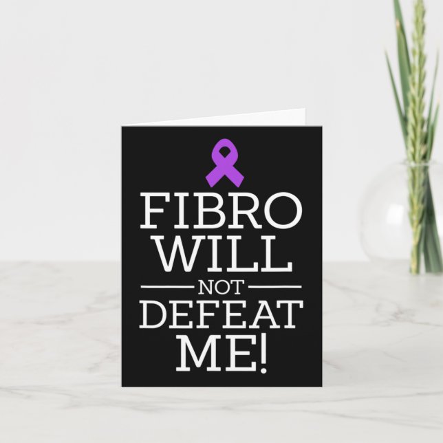 Fibromyalgia Awareness Warrior Fibro Will Not Defe Card (Front)