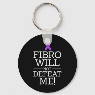 Fibromyalgia Awareness Warrior Fibro Will Not Defe Keychain