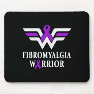 Fibromyalgia Awareness Warrior Support Purple Ribb Mouse Pad