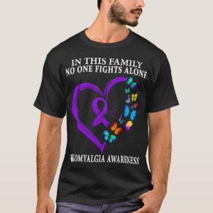 Fibromyalgia Awareness Warrior Support Purple Ribb T-Shirt