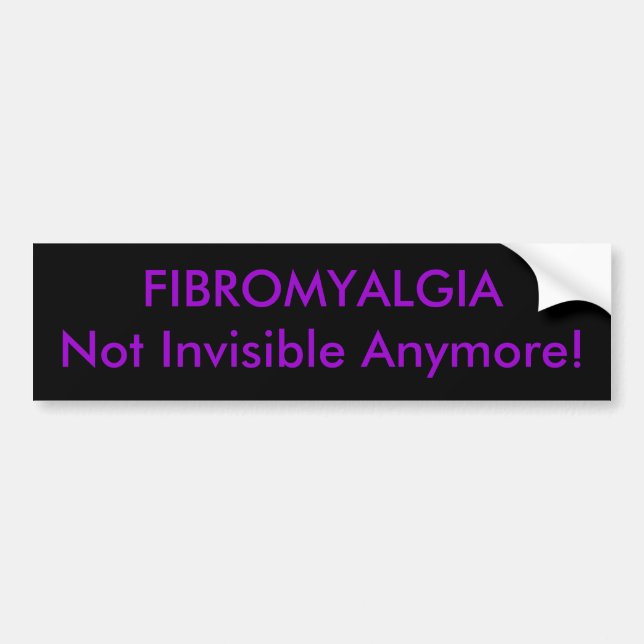 Fibromyalgia Bumper Sticker (Front)