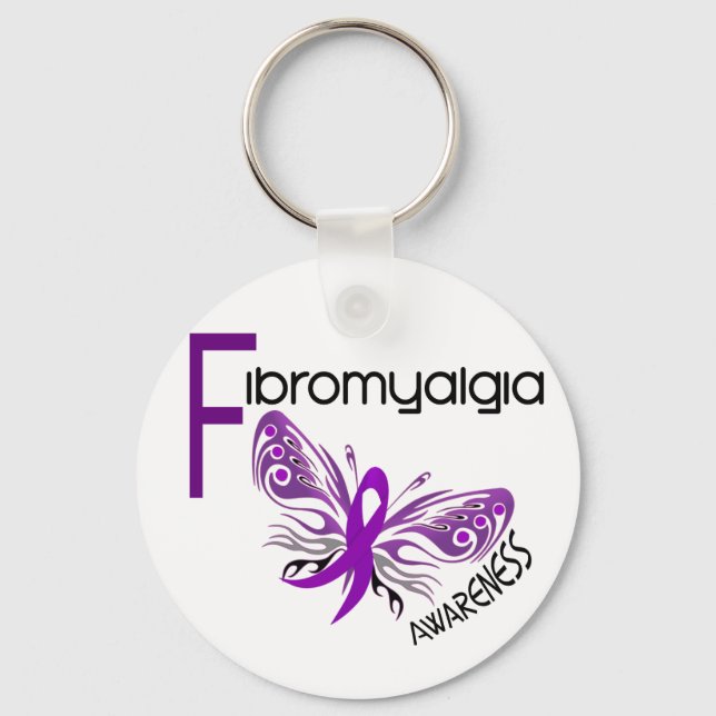 Fibromyalgia BUTTERFLY 3 Keychain (Front)