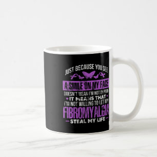 Fibromyalgia Fibro Warrior Purple Ribbon Butterfly Coffee Mug
