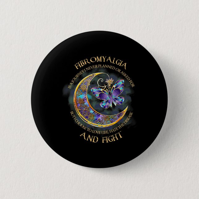 Fibromyalgia - Fibromyalgia Awareness 6 2 Inch Round Button (Front)