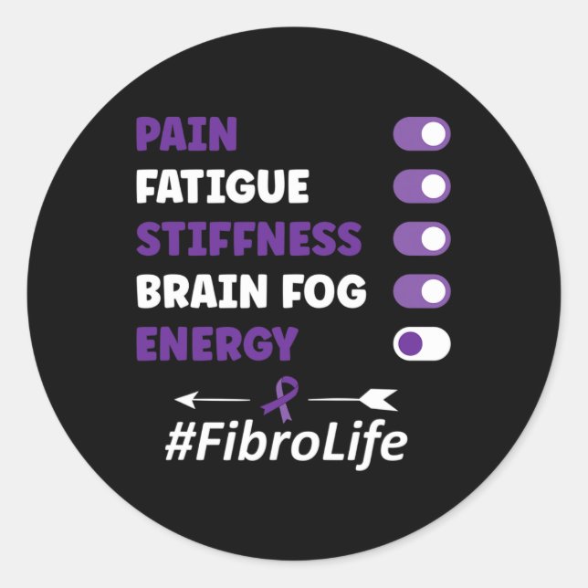 Fibromyalgia Fibromyalgia Awareness  Classic Round Sticker (Front)