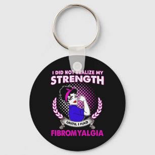 Fibromyalgia Fighter Strength Fibromyalgia Awarene Keychain