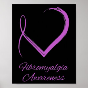 Fibromyalgia Heart Fibromyalgia Awareness Poster