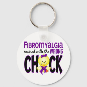 Fibromyalgia Messed With The Wrong Chick Keychain