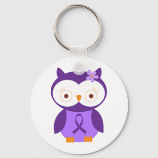 Fibromyalgia Owl Keychain