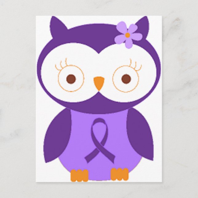 Fibromyalgia Owl Postcard (Front)