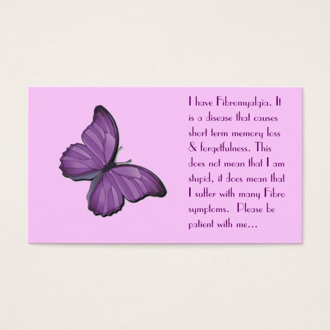 Fibromyalgia Personal card (Front)