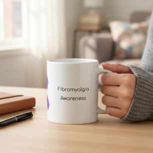 Fibromyalgia Purple Ribbon Awareness Coffee Mug