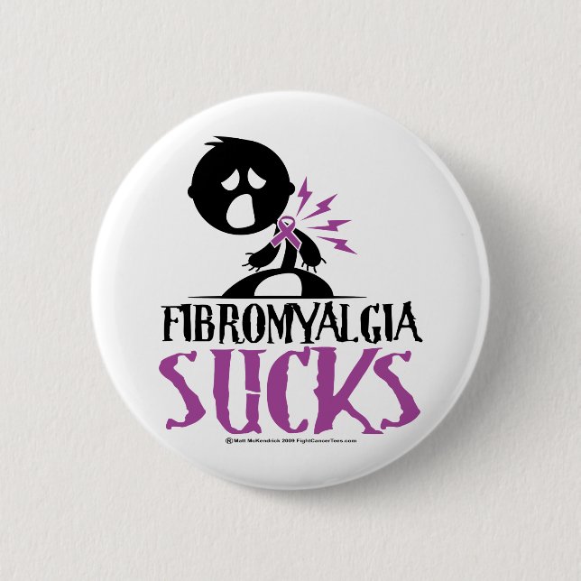 Fibromyalgia Sucks 2 Inch Round Button (Front)