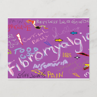 Fibromyalgia Symptoms Postcard