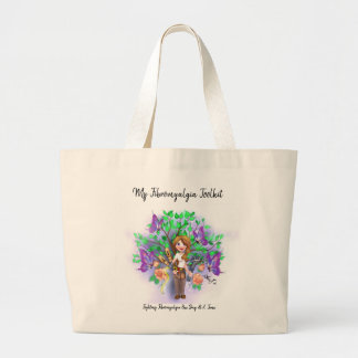 "Fibromyalgia Toolkit" Large Tote Bag