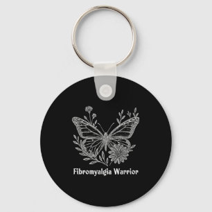 Fibromyalgia Warrior Awareness Butterfly Invisible Keychain
