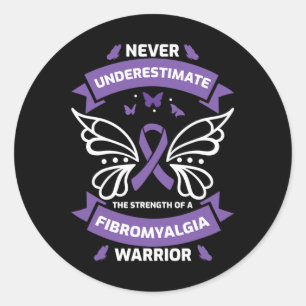 Fibromyalgia Warrior Awareness  Classic Round Sticker