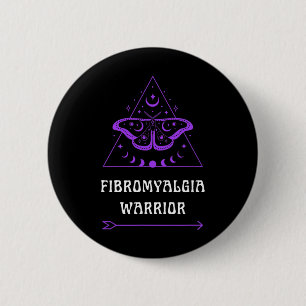 Fibromyalgia Warrior Chronic Illness Awareness Pur 2 Inch Round Button