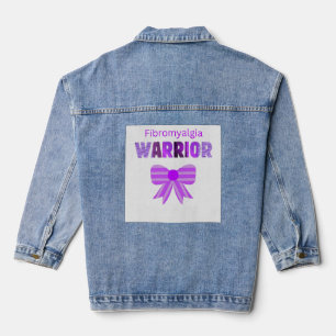 Fibromyalgia warrior denim jacket