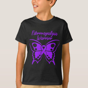 Fibromyalgia Warrior Fibro Awareness Purple Butter T-Shirt