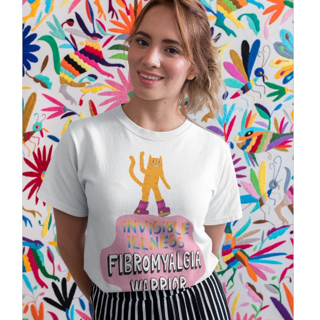 Fibromyalgia warrior fibro illness invisible pain  T-Shirt (Creator Uploaded)