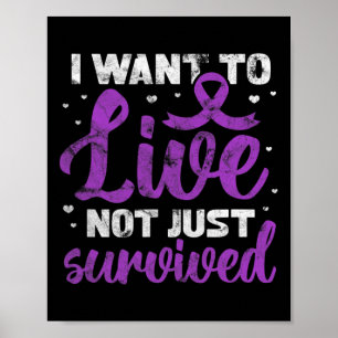 Fibromyalgia Warrior I Want To Live Not Just Survi Poster