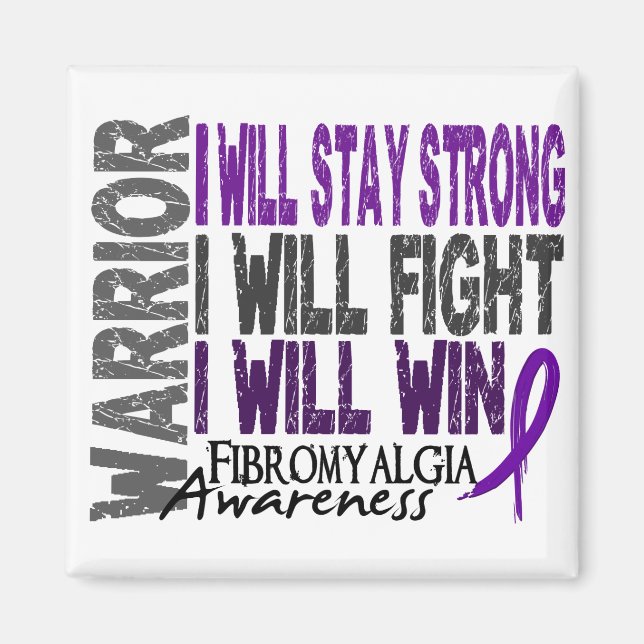 Fibromyalgia Warrior Magnet (Front)