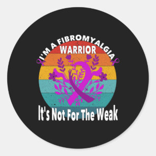Fibromyalgia Warrior Quote Classic Round Sticker