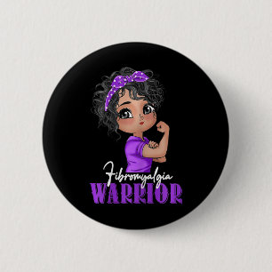 Fibromyalgia Warrior Strong Women Fibromyalgia Awa 2 Inch Round Button