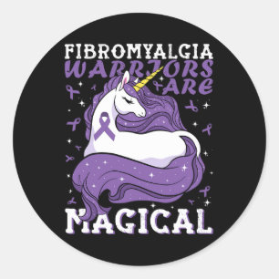 Fibromyalgia Warriors Are Magical Unicorn Lovers S Classic Round Sticker