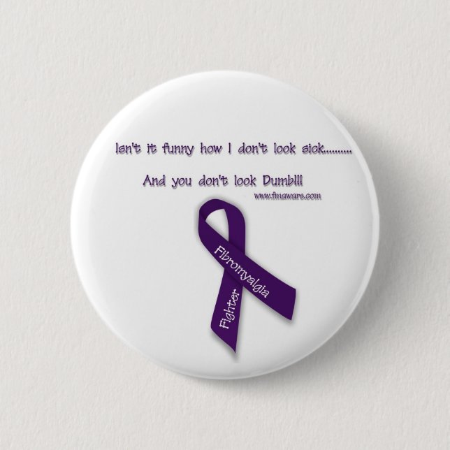 fibroshirt2 2 inch round button (Front)