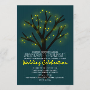 Ficelle des invitations de mariage de chêne de