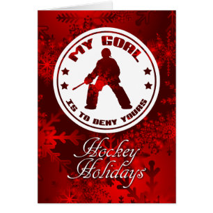 Fiche de Noël du gardien de but de hockey de terra