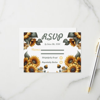 Fiche de réponse RSVP du patch de tournesol