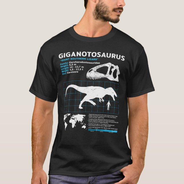 Fiche d'information Giganotosaurus T-shirt (Devant)