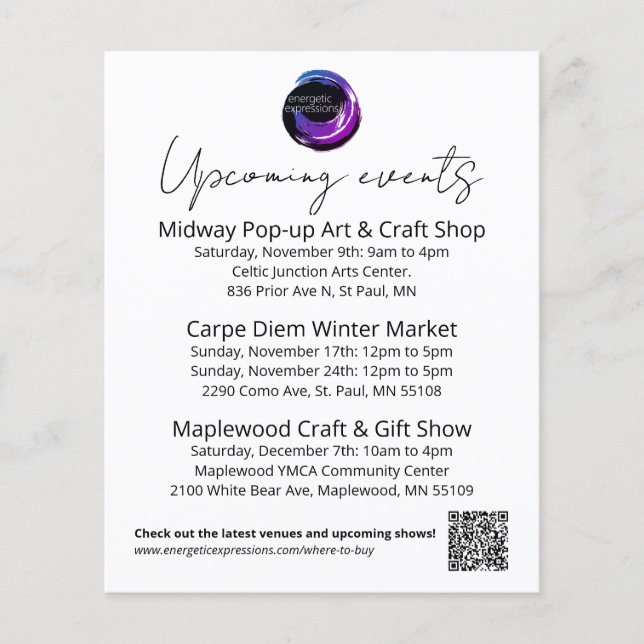 Fiche papier Événements NFS (Devant)