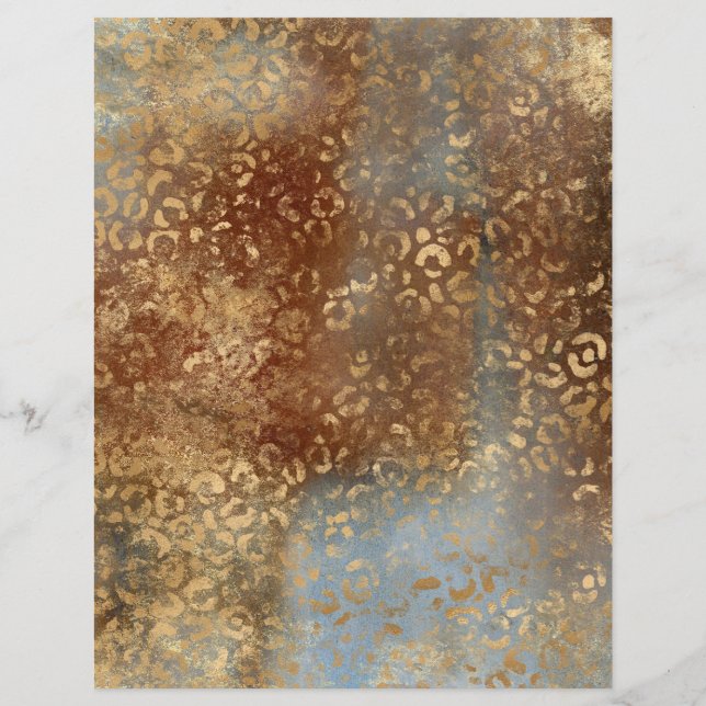 Fiche papier pour album Safari Grunge Abstrait (Dos)