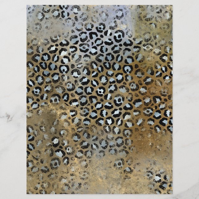 Fiche papier pour album Safari Grunge Abstrait (Dos)