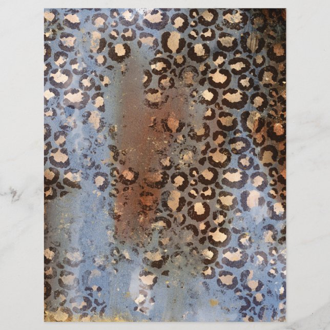 Fiche papier pour album Safari Grunge Abstrait (Dos)