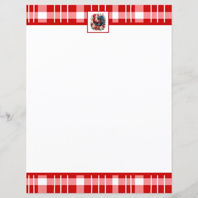Fiche papier pour amoureux du coq du Pays mignon (Devant)