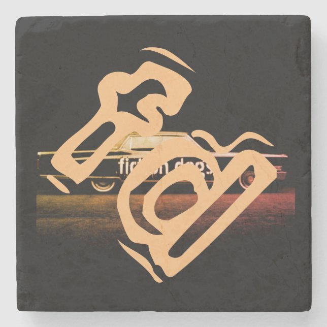 fiction dogs coasters (Front)